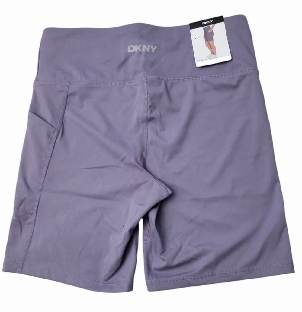 DKNY Womens Biker Shorts Size Small Soft Lightweight 7" Purple Inseam NEW